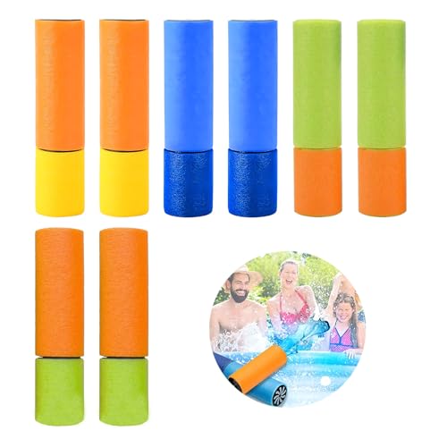 8 Stück Spritzpistole Set, Bunte Wasserpistole Kinder, Klein Wasserpistolen für Kinder, Wasserpistolen Schaumstoff, Foam Water Pistol für Jungen, Mädchen, Party, Strand, Garten, Pool, Outdoor von DALAETUS