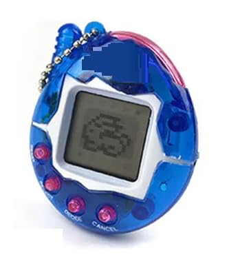 Tamagotchi – Tamagotchi – 168 Tiere Elektronisches virtuelles Tier mit Bildschirm, 3 Tasten und Spielen (Blau) von DALOCA