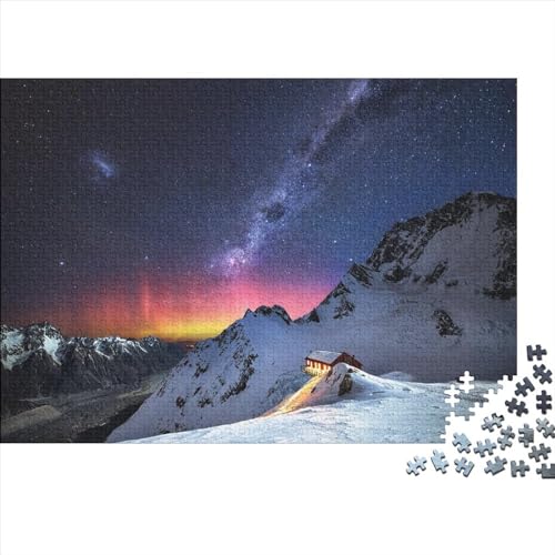 Aurora 1000 Teile Puzzles Herausforderung Spielzeug Bunte Aurora Puzzles für Erwachsene Holzpuzzle Lernspiel Geschenk Einzigartiges Puzzles Klassische 1000 Stück (75 x 50 cm) von DALWI