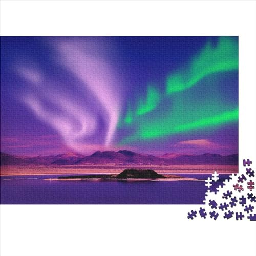 Aurora Puzzle 1000 Teile, Herausforderung, Spielzeug, bunte Puzzles Aurora für Erwachsene, Holzpuzzle, Lernspiel, Geschenk, einzigartig, klassische Puzzles, 1000 Stück (75 x 50 cm) von DALWI