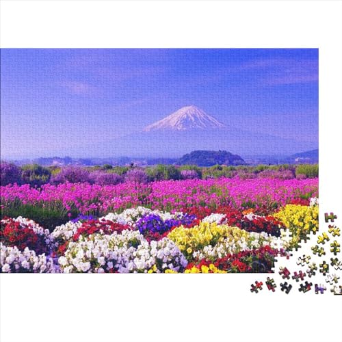 Cherry Blossoms in Winter Puzzle 1000 Teile Puzzle mit hohem Schwierigkeitsgrad Puzzles für Erwachsene Holzpuzzle Geschicklichkeitsspiel Colourful Cherry Blossoms für die ganze Familie Dekoration von DALWI