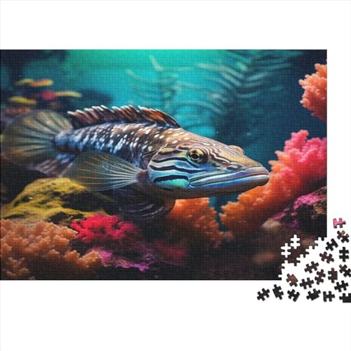 PatriciaSmith_A_Snakehead_Fish_Swims_Freely_in_The_Clear_Water__fdbb69c7-a659-47fe-b024-050062e9788e Puzzle 300 Teile Puzzle Für Erwachsene Impossible Puzzle Für Die Ganze Familie Wohnkultur Einziga von DALWI