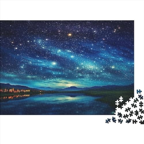 Starry Sky 300 Teile Puzzle Erwachsene Puzzel Impossible Puzzle Geschicklichkeits Spiel Milky Way Starry Sky Wohnkultur Einzigartiges Geschenk Moderne Wohnkultur 300pcs (40x28cm) von DALWI