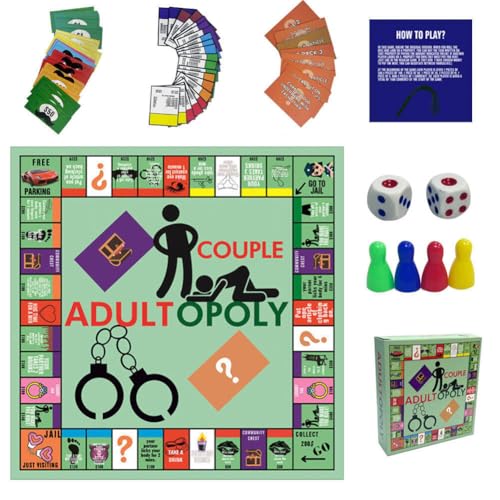 DAMAIAZG Couple Adult-Opoly Brettspiel Date Night Ideas Schlafzimmerspiele Beziehungskartenspiel for Paare von DAMAIAZG