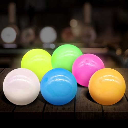 DAMAIAZG Glorbs Balls Leuchtet im Dunkeln klebrige Bälle Glow Puking Ball Sticky Glows Stress Balls Fidget Toys Stress Relief Sensory Toys Sticky Ceiling Balls Cool Stuff or Kids and Adults von DAMAIAZG