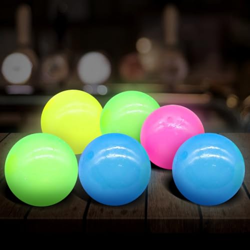 DAMAIAZG Glorbs Balls Leuchtet im Dunkeln klebrige Bälle Glow Puking Ball Sticky Glows Stress Balls Fidget Toys Stress Relief Sensory Toys Sticky Ceiling Balls Cool Stuff or Kids and Adults von DAMAIAZG