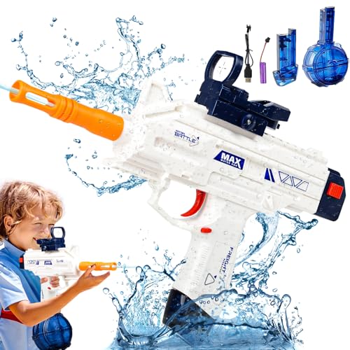 Elektrische Wasserpistole, automatische Wasserpistole Spielzeug, automatische Wasserpistole High Powered Battery, Long Range Water Sprayer Squirt Guns for Kid & Adult, Summer Pool Beach Party Toys. von DAMIGHT