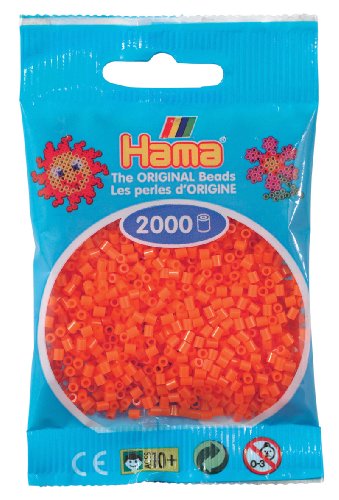 Hama Perlen 501-04 - Mini-Perlen, 2000 Stück orange von Hama