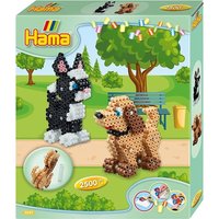 Hama 3253 - Geschenkpackung 3D Hund und Katze, ca. 2500 Midi-Bügelperlen, Stiftplatte und Zubehör von Dan Import