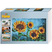 Hama 3608 - Hama Art Geschenkbox Van Gogh-Sonnenblumen mit ca. 10000 Midi-Bügelperlen, Stiftplatten und Zubehör von Dan Import