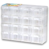 Hama 6760 - Sortierbox Bügelperlen, transparent, leer, 16 Fächer von DAN