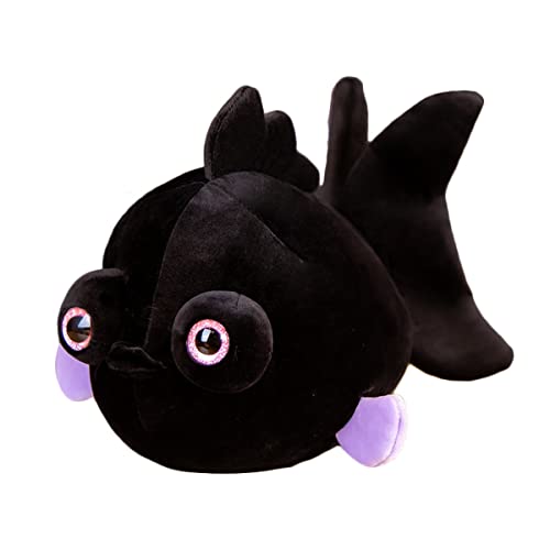 DANAIM 19-Zoll-Flunderfisch-Kuscheltiere, Weiche Fische, Dekoratives Kissen, Niedliche Zierfische, Wirbeltiere, 3D-Fischpuppen, Geschenke for Kinder(Black) von DANAIM