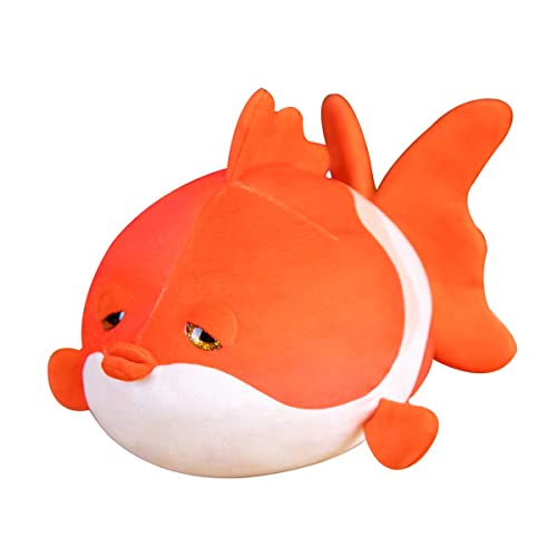 DANAIM 19-Zoll-Flunderfisch-Kuscheltiere, Weiche Fische, Dekoratives Kissen, Niedliche Zierfische, Wirbeltiere, 3D-Fischpuppen, Geschenke for Kinder(Red) von DANAIM