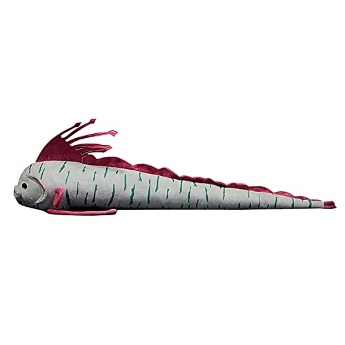 DANAIM 26-Zoll-Oarfish-Plüschtier, Graues Oarfish-Bandfisch-Chimären-Stoffspielzeug, Weiches Meerestier, König des Herings, Meerestierspielzeug, Geschenkspielzeug for Kinder von DANAIM