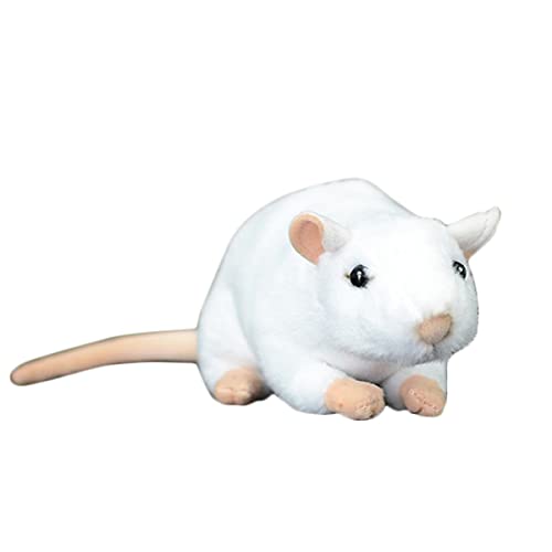 DANAIM 6,7 Zoll Weißes Maus-Plüschtier, Süße Kleine Maus, Stofftier, Superweiche Ratten-Plüschpuppen, Geschenke for Kinder, Geburtstag, Weihnachten von DANAIM