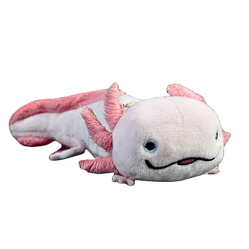 DANAIM Axolotl-Plüschanhänger, 13,5 cm, Axolotl-Fisch, Weich, Gruselig, Stofftiere, Niedliches Sechseckiges Dinosaurier-Reptilien-Plüschtier, Geschenke for Kinder von DANAIM