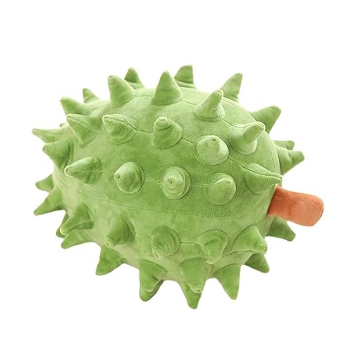 DANAIM Durian-Plüschspielzeug, 38,1 cm Großes Durian-Umarmungskissen, Lustige, Mit Früchten Gefüllte Kissenpuppen, Geburtstagsgeschenke for Jungen Und Mädchen, Heimkissen-Dekoration(Green,23cm) von DANAIM