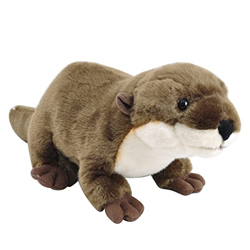 DANAIM Flussotter Plüschtier, 18 Zoll Flussotter Stofftier Simulation Niedlicher Otter Wildtiere Modellpuppen Geschenke for Kinder Geburtstag Weihnachten von DANAIM