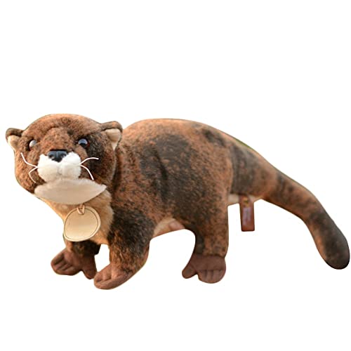 DANAIM Flussotter Stofftier 16 Zoll Braune Flussotter Wildtiere Plüschpuppen, Otter Plüschtier Geschenk for Kinder Geburtstag Weihnachten Halloween von DANAIM