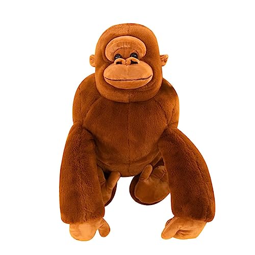 DANAIM Gibbon Plüschtier, Weiches Gorilla-Plüschtier, Wilde Tiere, Puppen, Geschenke for Kinder, Geburtstag, Weihnachten(Brown,120cm) von DANAIM