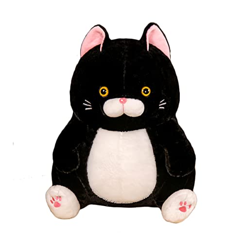 DANAIM Glückskatzen-Plüschtier, 43,2 cm, Haustierkatze, Stofftier, Plüschkissen, Niedliche Kätzchenfigur, Puppe, Heimdekoration, Kindergeschenk for Kinder, Mädchen, Jungen(Black,28cm) von DANAIM