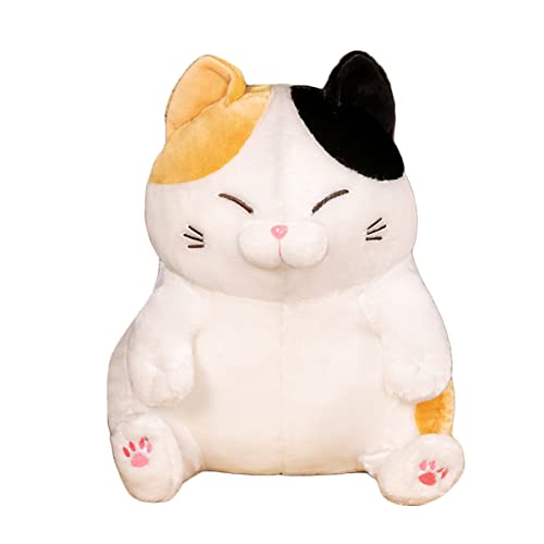 DANAIM Glückskatzen-Plüschtier, 43,2 cm, Haustierkatze, Stofftier, Plüschkissen, Niedliche Kätzchenfigur, Puppe, Heimdekoration, Kindergeschenk for Kinder, Mädchen, Jungen(White,43cm) von DANAIM