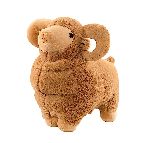 DANAIM Goat Plush Toys,25 Inch Sheep Stuffed Animal Cute Little Sheep Doll Children's Pillow Hugging Toy Gifts for Kids Birthday Christmas(Brown,40cm) von DANAIM