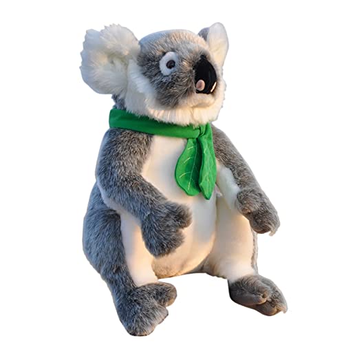 DANAIM Graues Blatt-Koala-Plüschtier, 39,9 cm, Weiche Koala-Stofftier-Simulation, Niedlicher Schwanzloser Bär, Wilde Tiere, Puppen, Geschenke for Kinder, Geburtstag, Weihnachten(30cm) von DANAIM