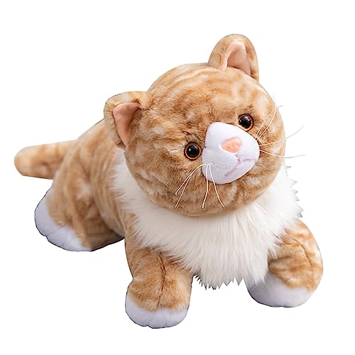 DANAIM Ingwer-Katzen-Stofftierspielzeug, 68,6 cm, Süßes Katzen-Plüschkissen, Kätzchen-Umarmungsspielzeug, Kurzhaarkatze, Plüschtier, Weiche Puppe, Geschenke for Kinder Und Mädchen(70cm) von DANAIM