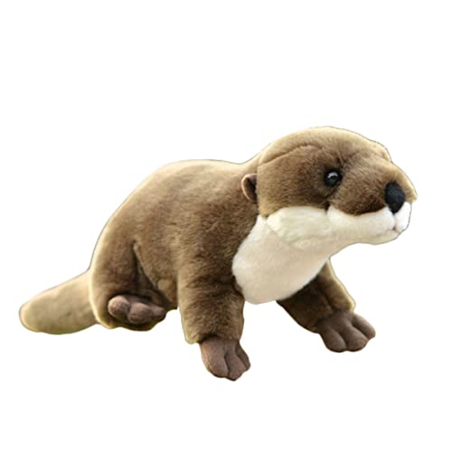 DANAIM Lebensechte Flussotter-Plüschtier, 18-Zoll-Flussotter-Stofftier, Niedlicher Weicher Flussotter, Wilde Tiere, Puppen, Geschenke for Kinder, Geburtstag, Weihnachten von DANAIM