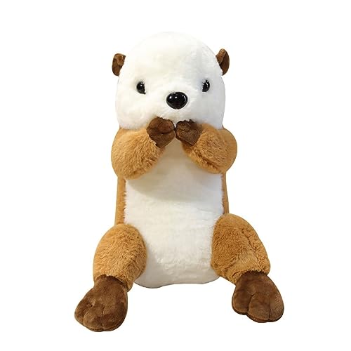 DANAIM Lebensechte Otter-Kuscheltiere, Süßes Weiches Meeresotter-Plüschtier, Wildtier-Plüschpuppe, Weihnachtsgeburtstag for Kinder, Mädchen, Jungen(46cm) von DANAIM