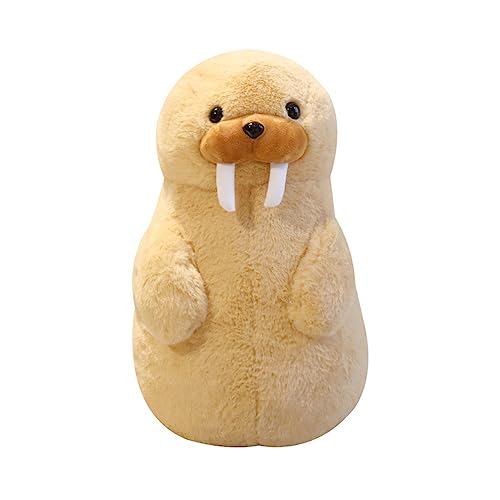 DANAIM Lebensechtes Robben-Plüschtier, Blaue Pinguin-Aquariumtiere, Stofftier-Plüschkissen, Süßes Umarmungsspielzeug for Kinder, Geburtstagsgeschenk(Brown,34cm) von DANAIM