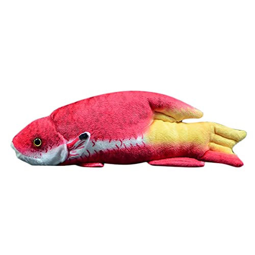 DANAIM Niedliches Tropisches Fisch-Plüschtier, 9,8 Zoll Großes Kubanisches Dreifarbiges Arowana-Kuscheltier, Schwein, Fisch, Meerestier, Puppe, Kindergeschenk, Heimdekoration von DANAIM