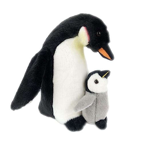 DANAIM Pinguin-Familien-Plüschtier, 11 Zoll Große Pinguin-Mutter Und Baby-Plüschtier-Plüschpuppe, Wie Echte Polartiere, Geschenke for Kinder, Geburtstag, Weihnachten von DANAIM