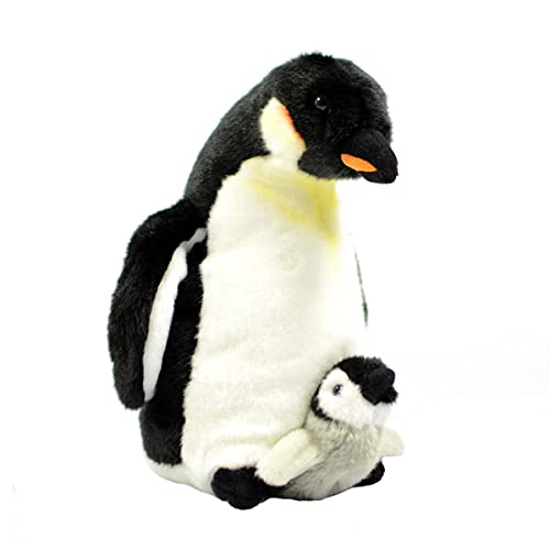 DANAIM Pinguin Stofftier Plüsch, 9 Zoll Süßes Kaiserpinguin Mutter Und Baby Plüschtier, Pinguin Meerestiere Puppe Geschenk for Jungen Und Mädchen von DANAIM