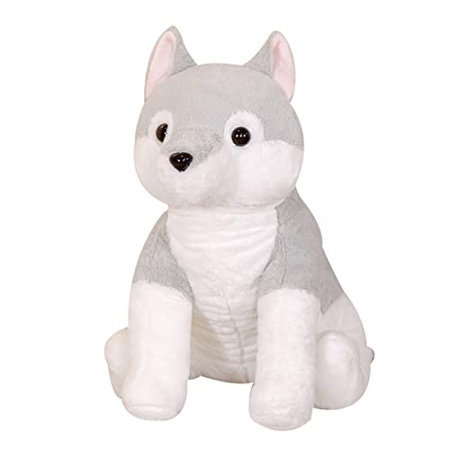 DANAIM Realistischer Grauer Wolf, Stofftier, 31 Zoll, Simulation Stehender Wolf, Plüschtier, Niedlicher Wolfswelpe, Plüschpuppe, Spielzeug, Geschenk for Kinder, Geburtstag, Weihnachten(80cm) von DANAIM