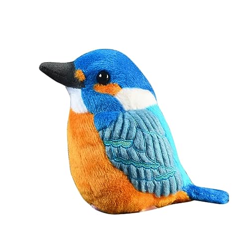 DANAIM Realistisches Eisvogel-Plüschtier, 5,5 Zoll Blaue Eisvogel-Kuscheltiere, Kleine Vogel-Plüschpuppe for Kinder, Jungen Und Mädchen, Geschenke, Heimdekoration, Weiche Stofftiere von DANAIM