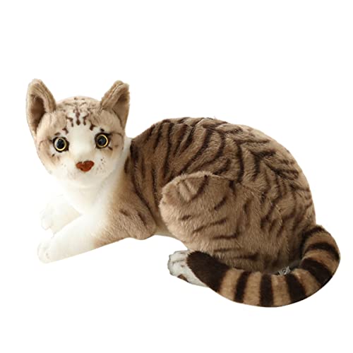 DANAIM Siamesische Katze, Stofftier, Plüsch, Bauchlage, Kurzhaarkatze, Plüsch, Kätzchen, Plüschtier, Haustiere, Plüsch, Weiche Puppen, Geschenke for Kinder, Geburtstag, Weihnachten(Gray,28cm) von DANAIM