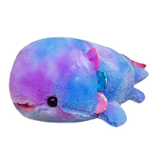 DANAIM Simulation Chromatisches Axolotl-Plüschtier, 16/22 Zoll Axolotl-Fisch, Weiche Gruselige Stofftiere, Niedliche Sechseckige Dinosaurier-Reptilien-Plüschpuppen, Geschenke for Kinder(Purple,S) von DANAIM