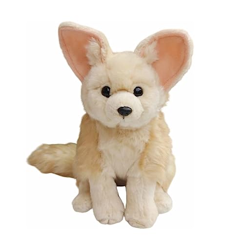 DANAIM Simulation Fennec Fox Stofftier, 11 Zoll Weiches Wüstenfuchs Plüschtier Geschenke for Kinder, Wild Onez Zoo Tiere Puppe, Fennec Fox Plüschpuppe von DANAIM