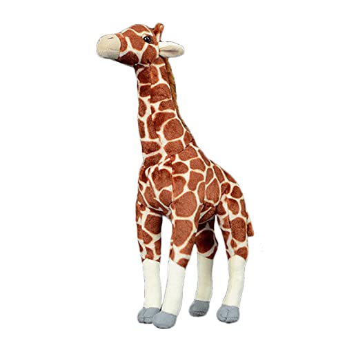 DANAIM Stofftier-Plüschpuppe, 19-Zoll-Giraffe-Plüschtier, Weiches Kleines Hirsch-Plüschtier, Realistisches Afrikanisches Safaritier-Umarmungsspielzeug, Geschenk for Jeden Anlass(34CM) von DANAIM