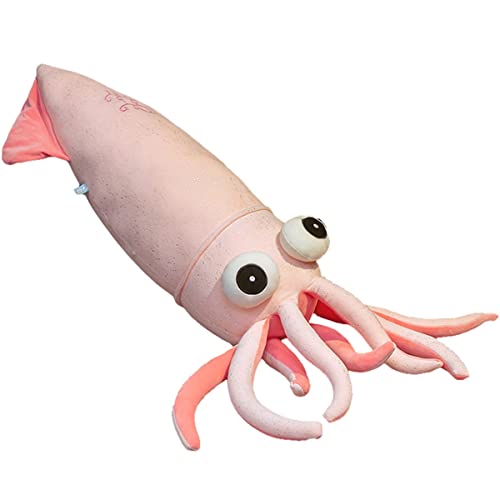 DANAIM Tintenfisch-Plüschtier, Tintenfisch-Stofftier, Großes Stofftier, Oktopus, Tierkissen, Niedliche Oktopus-Puppe, Stofftier, Geburtstagsgeschenke for Kinder(Pink,110cm) von DANAIM