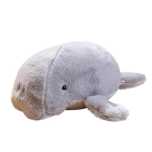 South Manatee Kuscheltiere Plüschtier, 19,7 Zoll Grauer Dugong Weiches Plüschkissen Dekoration Meerestierpuppe Geschenke for Kinder Kinder Jungen(Gray,50cm) von DANAIM