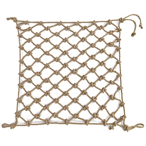 DANGXINYU Hanfseil Jute Hanf Seil Dekoratives Seilnetz, Sicherheitsnetz im Freien Nettoschutz Netto, Kinder Haustier-Sicherheitstool Netto-Cargo Netz(4mm*10cm,1x3m (3.28X9.84ft)) von DANGXINYU