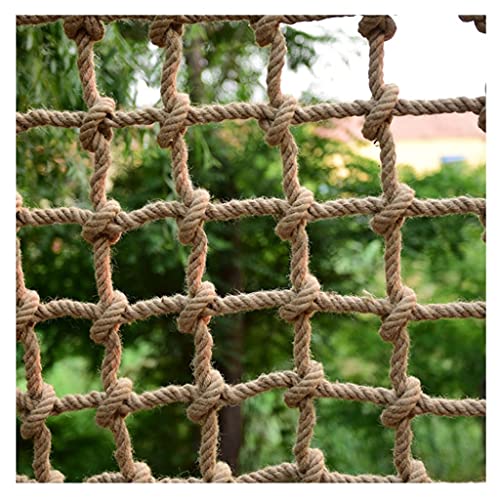 DANGXINYU Hanfseilnetz Kids Safety Rail Netz, Seilnetz, Schutznetz, Haushaltstreppe, Balkon, Gitter Dekoratives Netz Klettern(10X10cm,1x1m(3.28X3.28ft)) von DANGXINYU