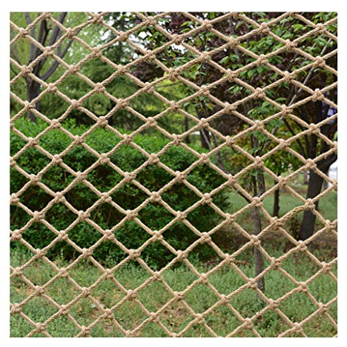 DANGXINYU Sicherheitsnetz Outdoor-Seilnetz, Sicherheits-Hanf-Seilnetz Für Kinder, Dekoratives Jute-Hanf-Netz Für Den Garten(4mm*10cm,1x1m) von DANGXINYU