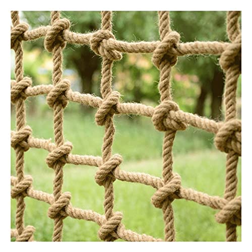 Seilnetz Dekornetz Anti-Fall-Netz Geländer Hanfseilnetz Cargo-Anhänger-Netze Kletternetz Für Kinder Outdoor-Kletternetz Für Schaukel-Set (10 Mm Seil, 12Cm Loch)(1x1m) von DANGXINYU