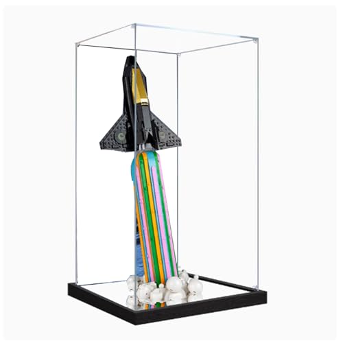 Acryl-Vitrine, kompatibel mit Lego 10391 Across The Moon Modell, staubdichte Vitrine, Geschenkmodell, transparent, kompatibel mit Lego (nur Vitrine) (Spiegelstil (2 mm)) von DANRUN