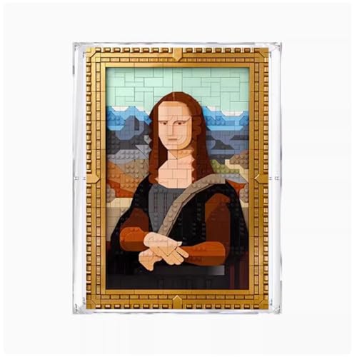 Acryl-Vitrine, kompatibel mit Lego 31213 Mona Lisa Modell, Schutz, staubdichte Vitrine, Geschenkmodell, transparent, kompatibel mit Lego (nur Vitrine) von DANRUN