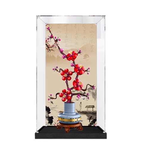 Acryl-Vitrine Box Kompatibel mit Lego 10369 Pride of The Plum Blossom Modell, Schutz Vitrine Geschenkmodell, Transparent, Kompatibel mit Lego (nur Vitrine) von DANRUN